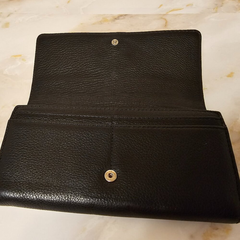Michael Kors Black Wallet with Snap Closure - Picture 4 of 7